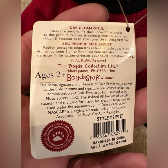 Boyds Racing Family Dale Earnhardt Jr #8 NASCAR Teddy Bear 10” With Tag - Picture 9 of 16